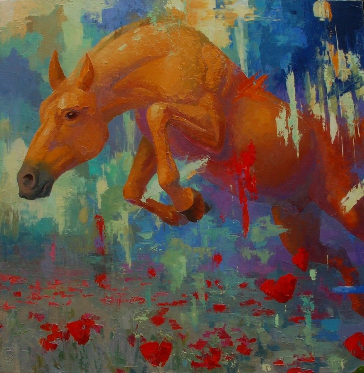 «Гравитация цветов» 70Х70см 2020. Живопись холст масло. художник Гадельшин Азат. Таруса. «Gravity of flowers» 70X70cm 2020. Oil painting on canvas. artist Gadelshin Azat. Tarusa.