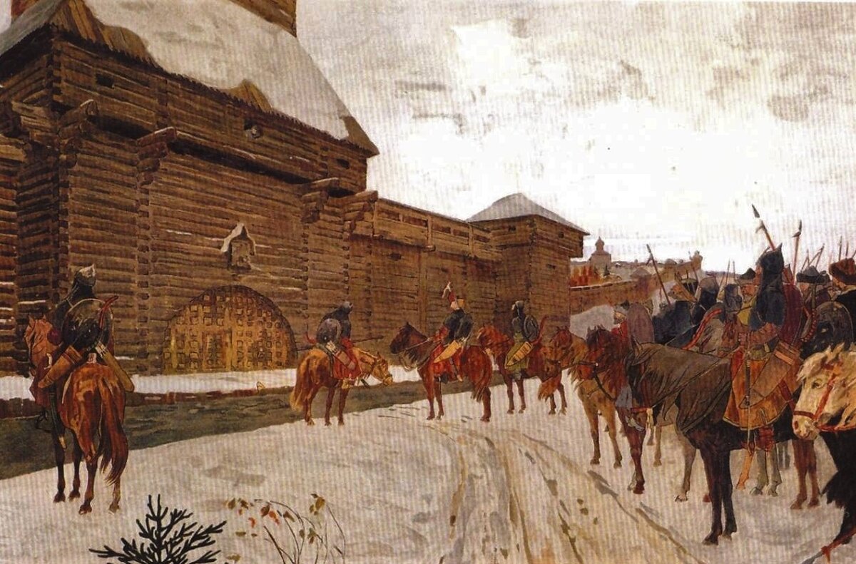 Монголы у стен Владимира (картина А. Максимова).