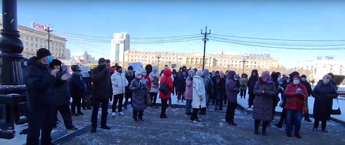 Вот они жители Хабаровска (кадр из видео)