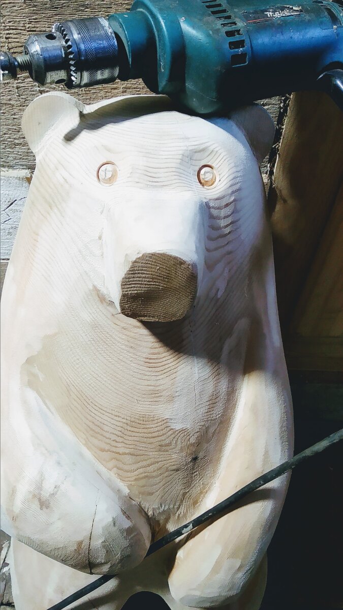 Изготовление резной фигурки медведя от Ивана Проурзина