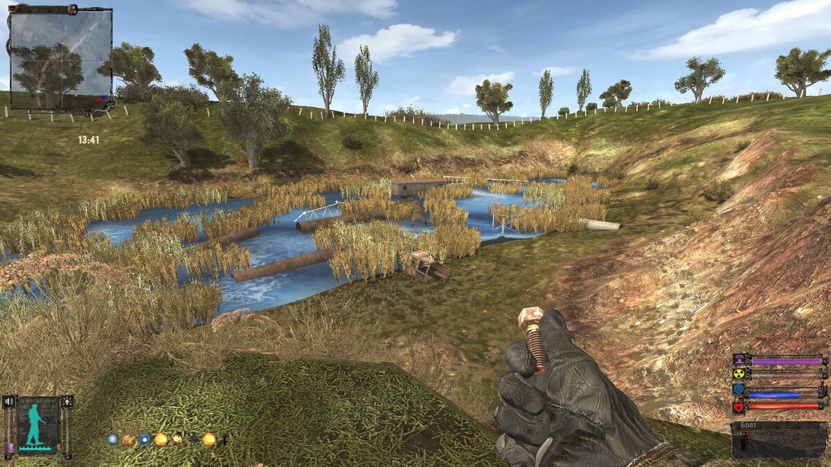 Сюжетом эта территория НИИ никак не обыгрывается, зато дезертир сидит на своём месте и у него для игрока есть собственный квест. Да и батарейка никуда не делась.