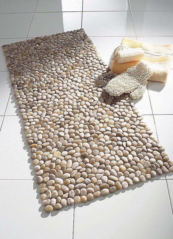 Массажные коврики для ног из морских камушков делаем вместе