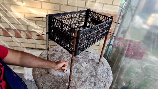 Такую Поделку ещё не делал никто, из пластикового ящика и цемента ...