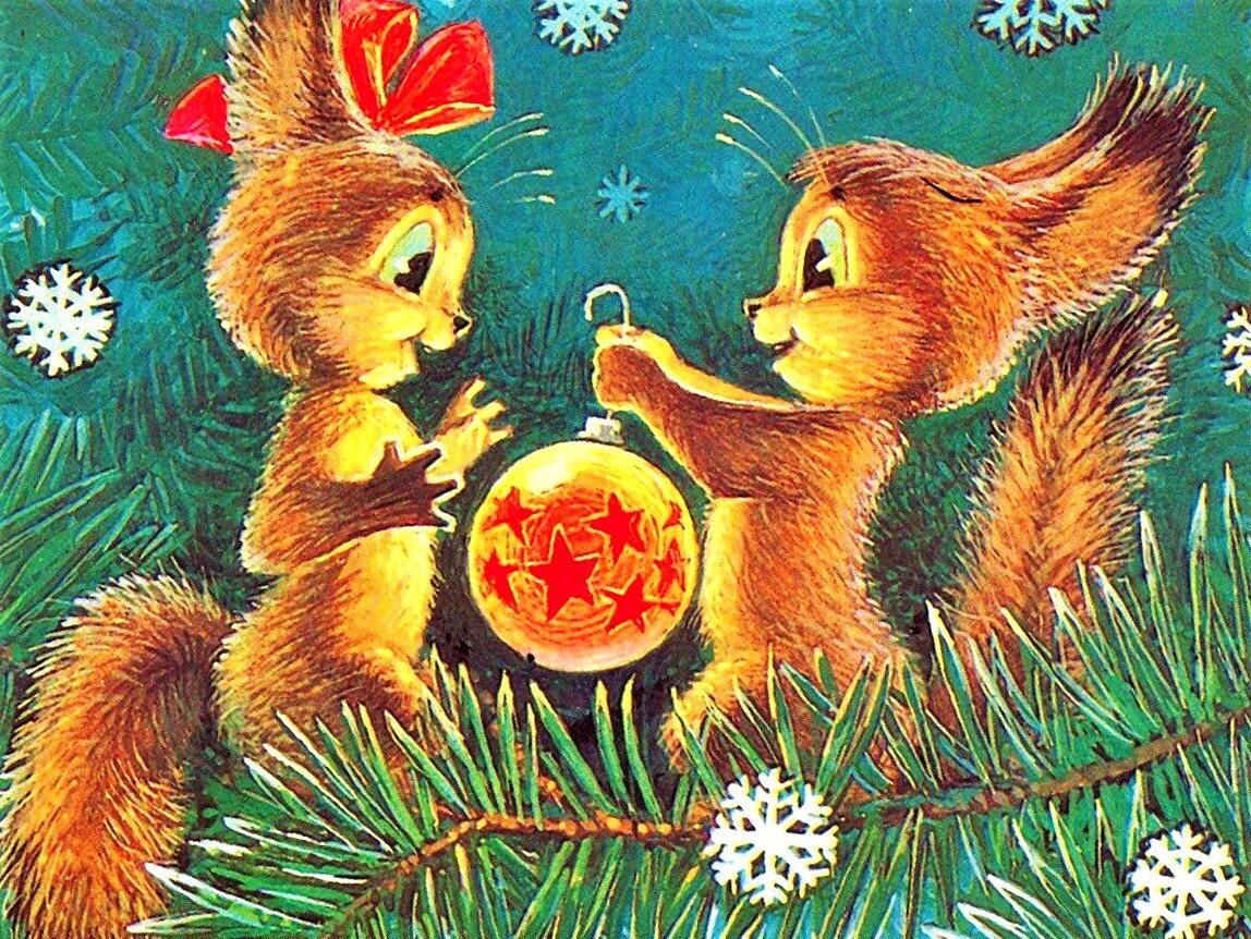 Советская открытка. Художник Владимир Зарубин