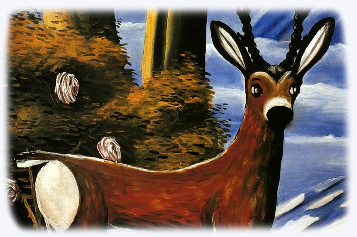 Нико Пиросмани. Олень. Фото из открытых источников в свободном доступе.