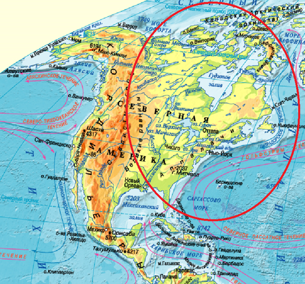 Течения омывающие северную америку. Физ карта Северной Америки. Физическая карта Северной Америки крупным планом. Северная Америка физ ка. Физико-географическая карта Северной Америки.