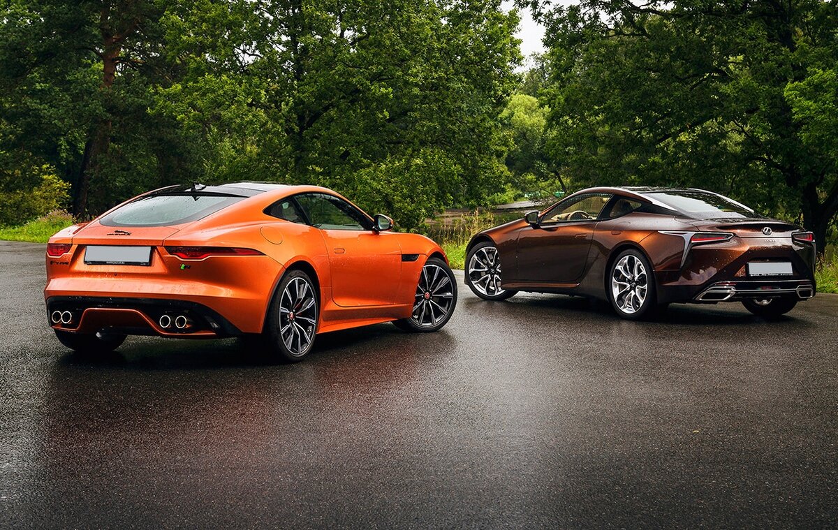 Lexus LC500 и Jaguar F-Type R