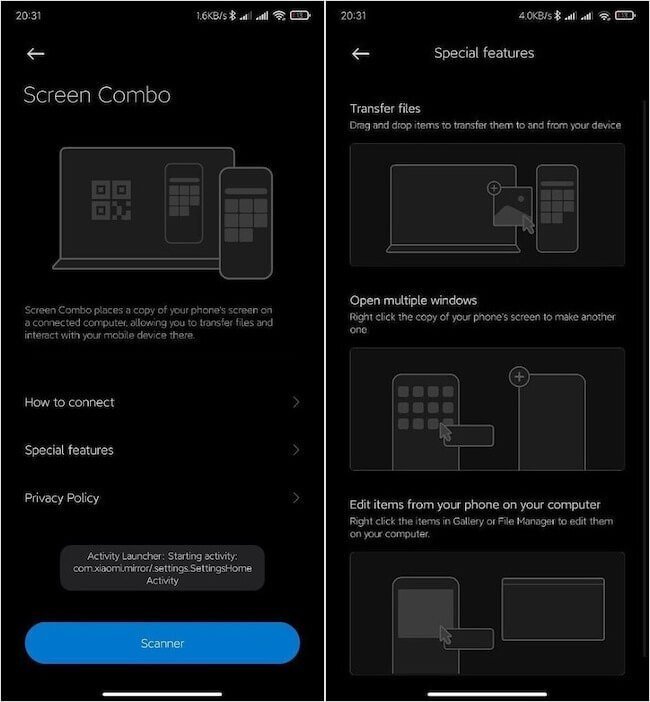 Это интерфейс приложения Device Control 