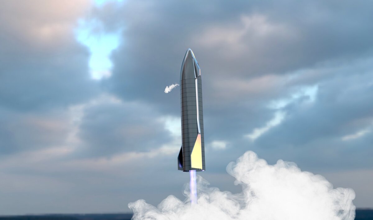 Кадр из анимации Erc X, старт SN8