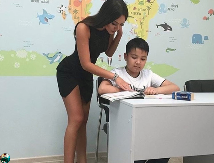 Алина с учеником