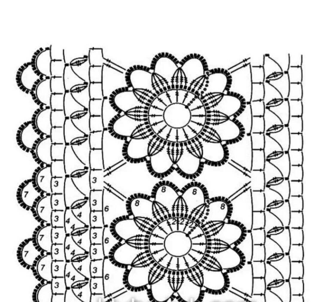 Вязание крючком пастила мотивы по схемам