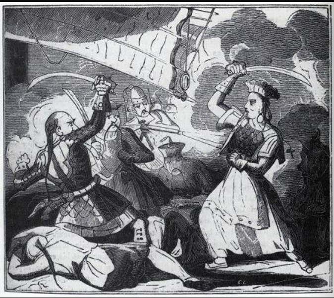 Госпожа Чжэн. Рисунок из «History of Pirates of all Nations» (1836 год). Источник изображения: wikimedia.org