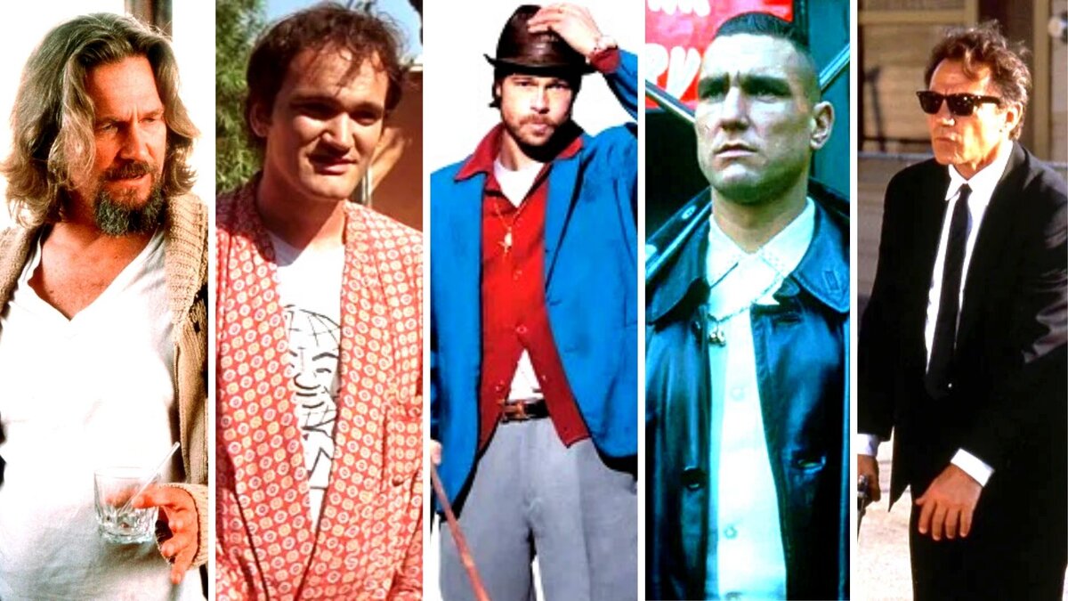 Кадры из фильмов "Большой Лебовски", "Криминальное чтиво", "Большой куш", "Карты, деньги, два ствола" и "Бешенные псы".