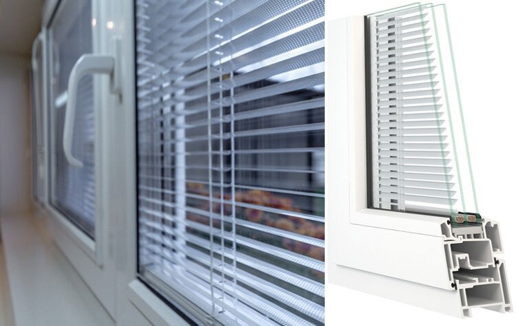 Пример того, как устроены ПВХ-окна с встроенными жалюзи (источник: https://www.ecohouse-eg.com/)