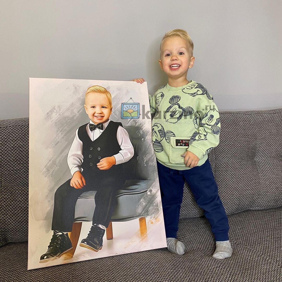  печать потрета на холсте по вашим фото - фото karzino.ru