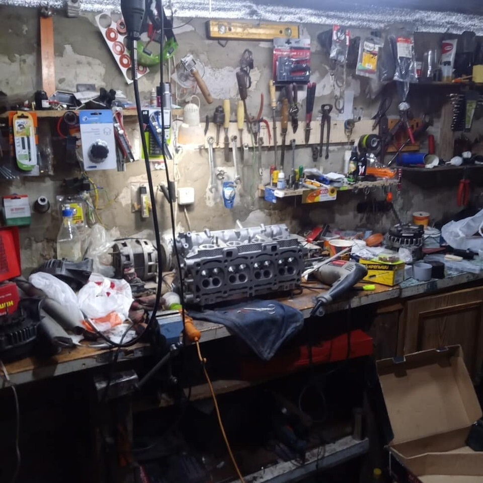 Процесс доработки головы в ручную.