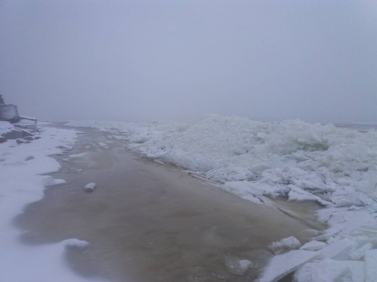 выход на лед финского залива