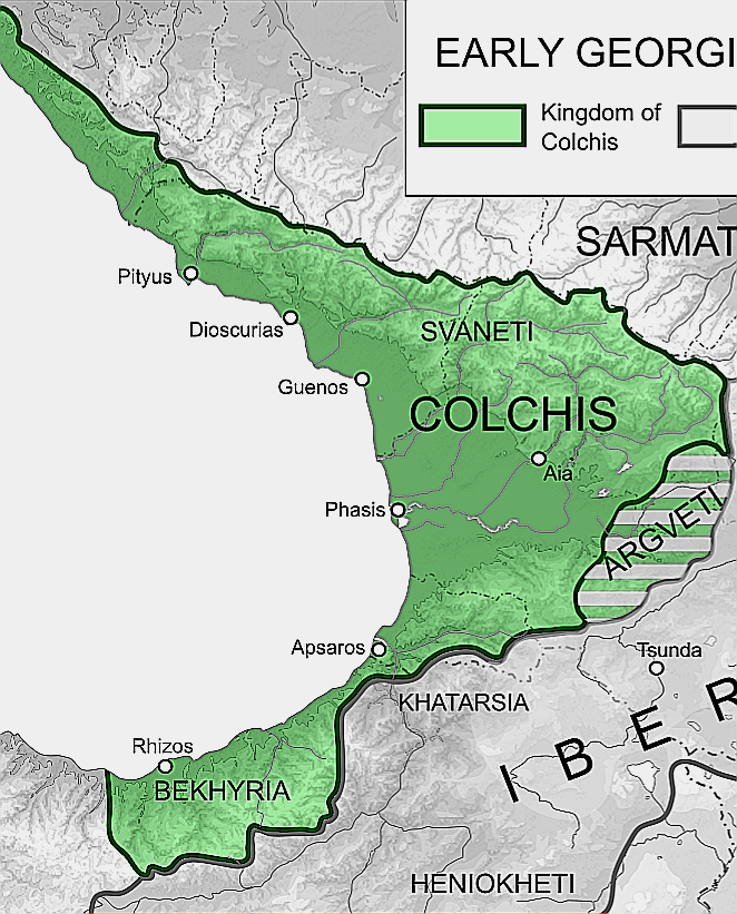 Колхида на карте. 