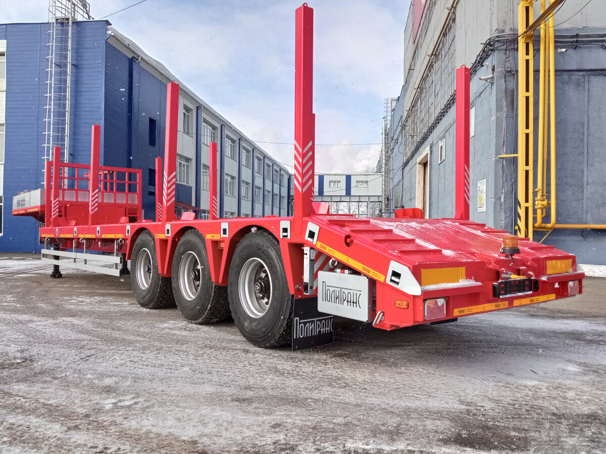 Полуприцеп "Политранс" серии 94163 с приставными алюминиевыми трапами