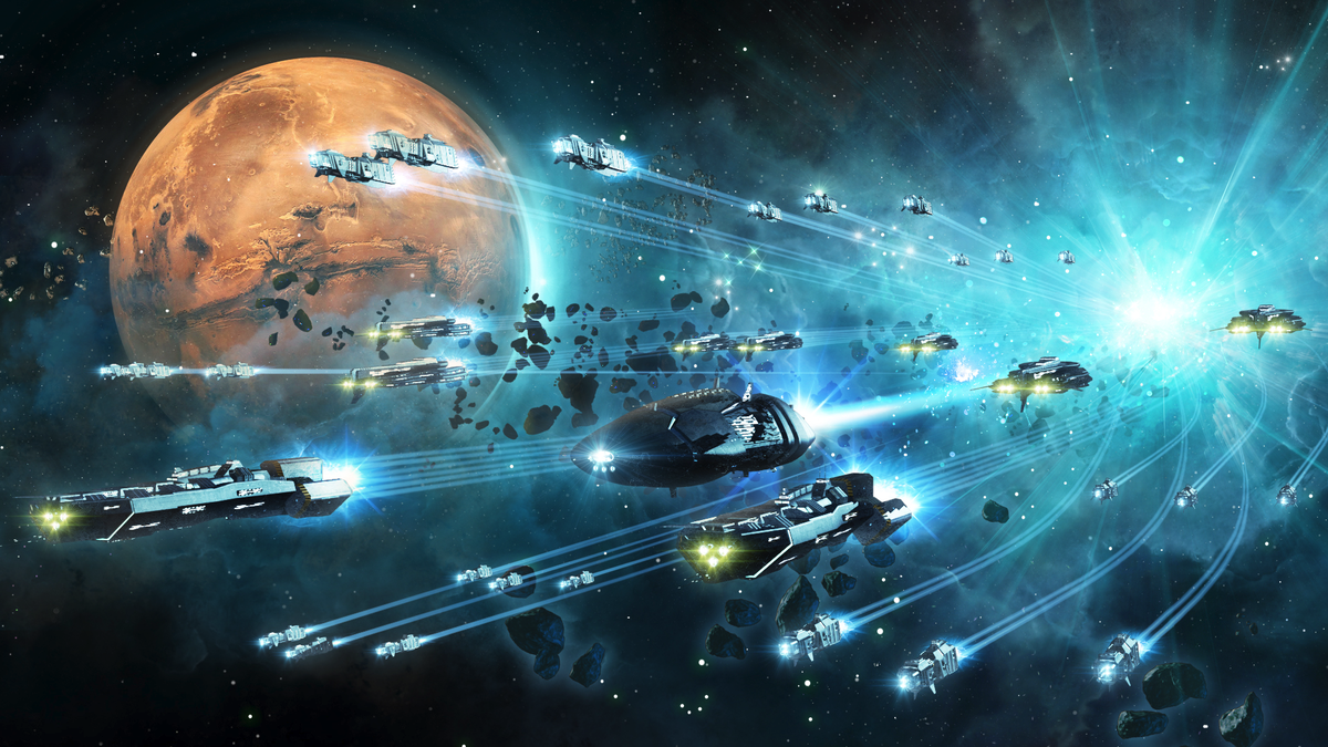 Например, вот такой флот вторжения...