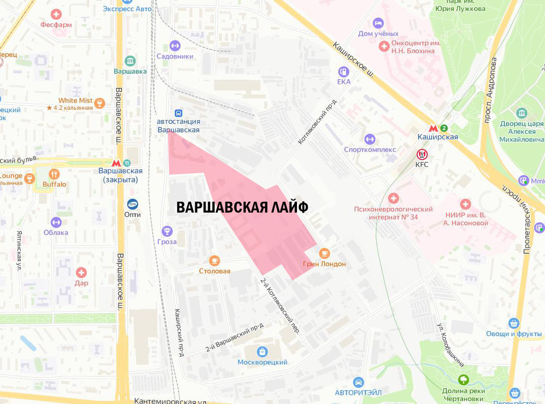 Варшавская лайф карта
