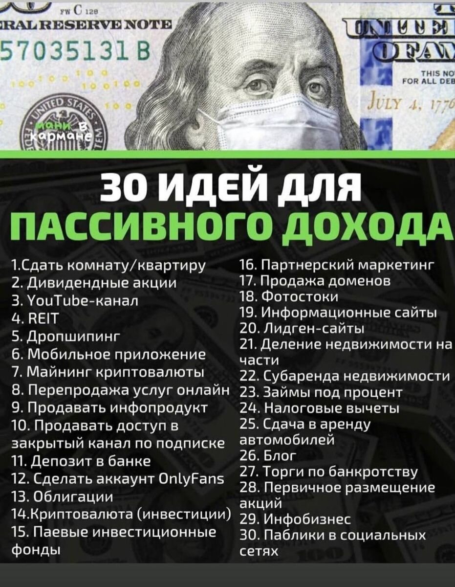 Идеи для пассивного дохода