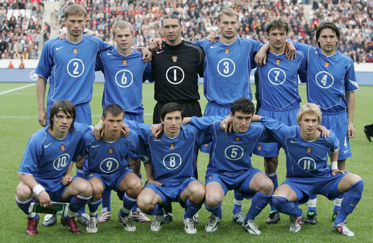 Сборная России перед товарищеским матчем с командой Германии, 2005 год