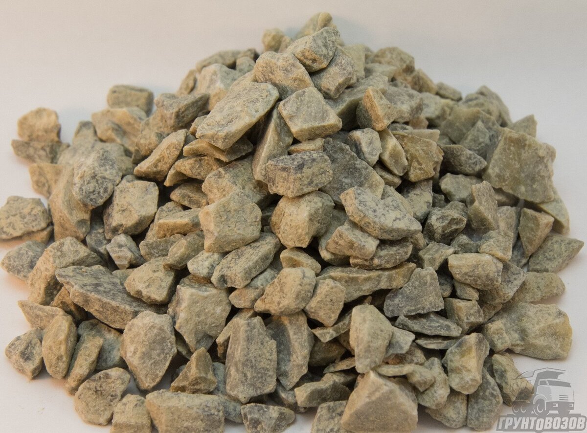 Образец известнякового щебня