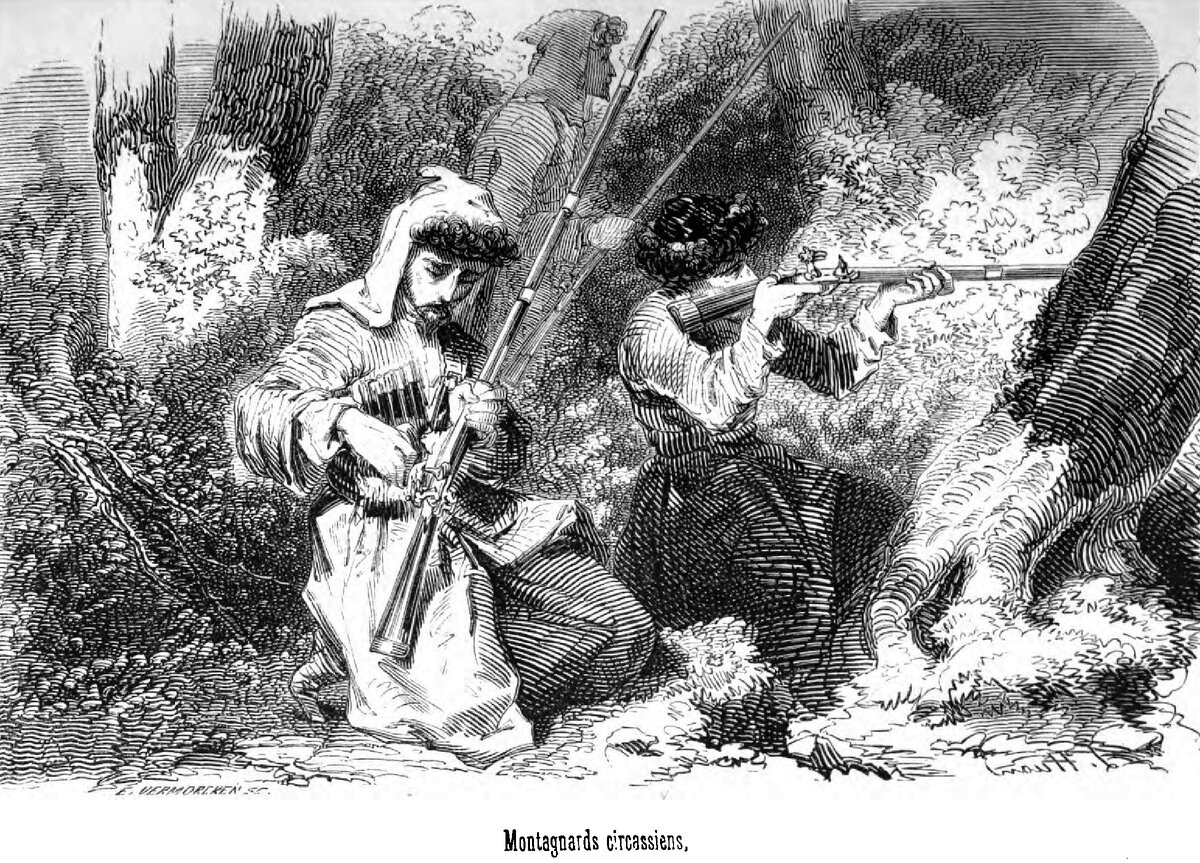Горные черкесы (рис. 1850 года).