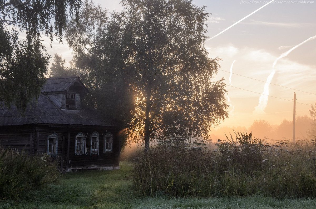 Фото деревни вечером летом