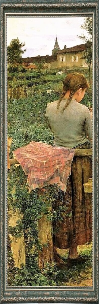 Фрагмент, «Деревенская любовь», 1882, холст, масло, Пушкинский музей, Москва