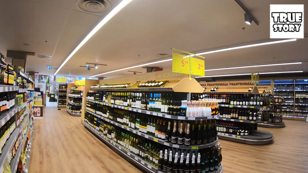 Эстония - Что пьют эстонцы? Зашел в отдел с алкоголем - показываю цены и ассортимент в эстонском супермаркете