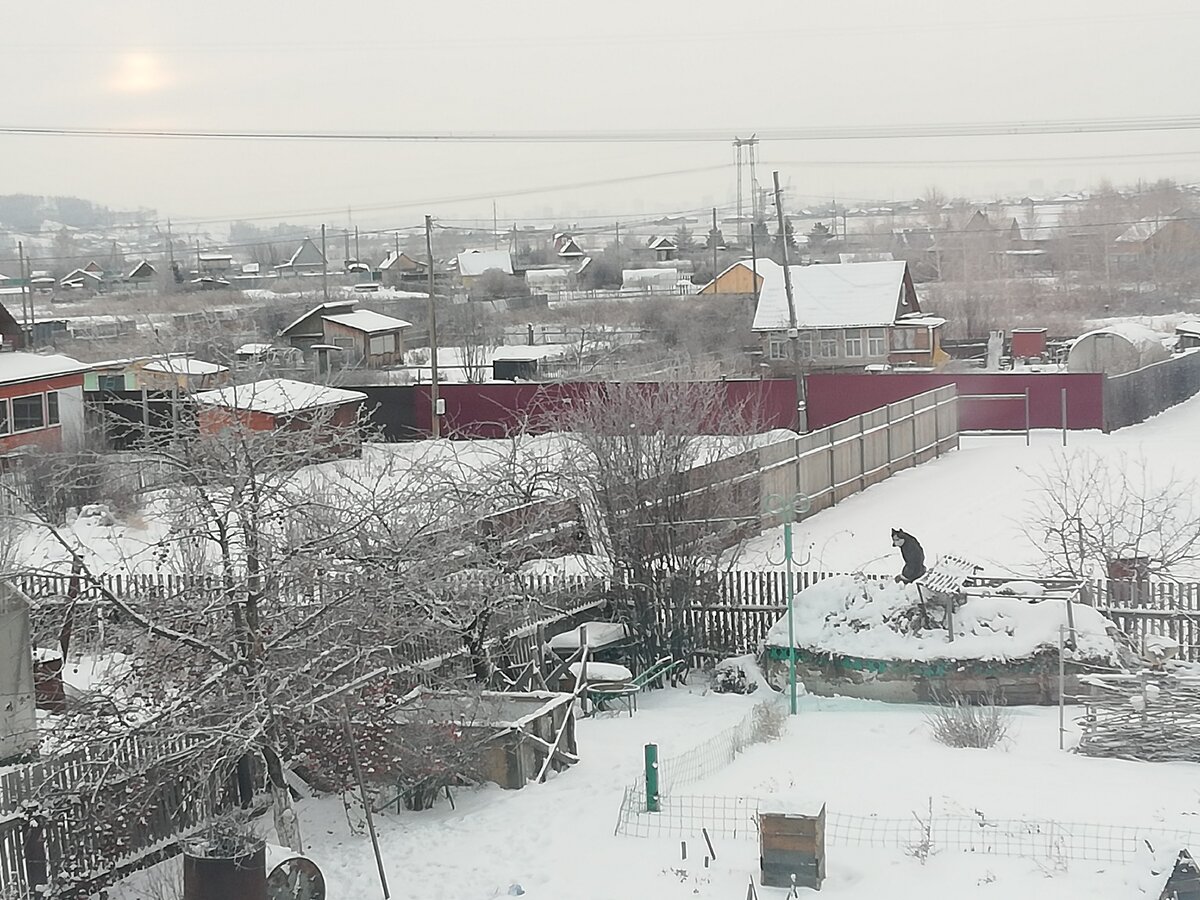 Сидит утром, медитирует