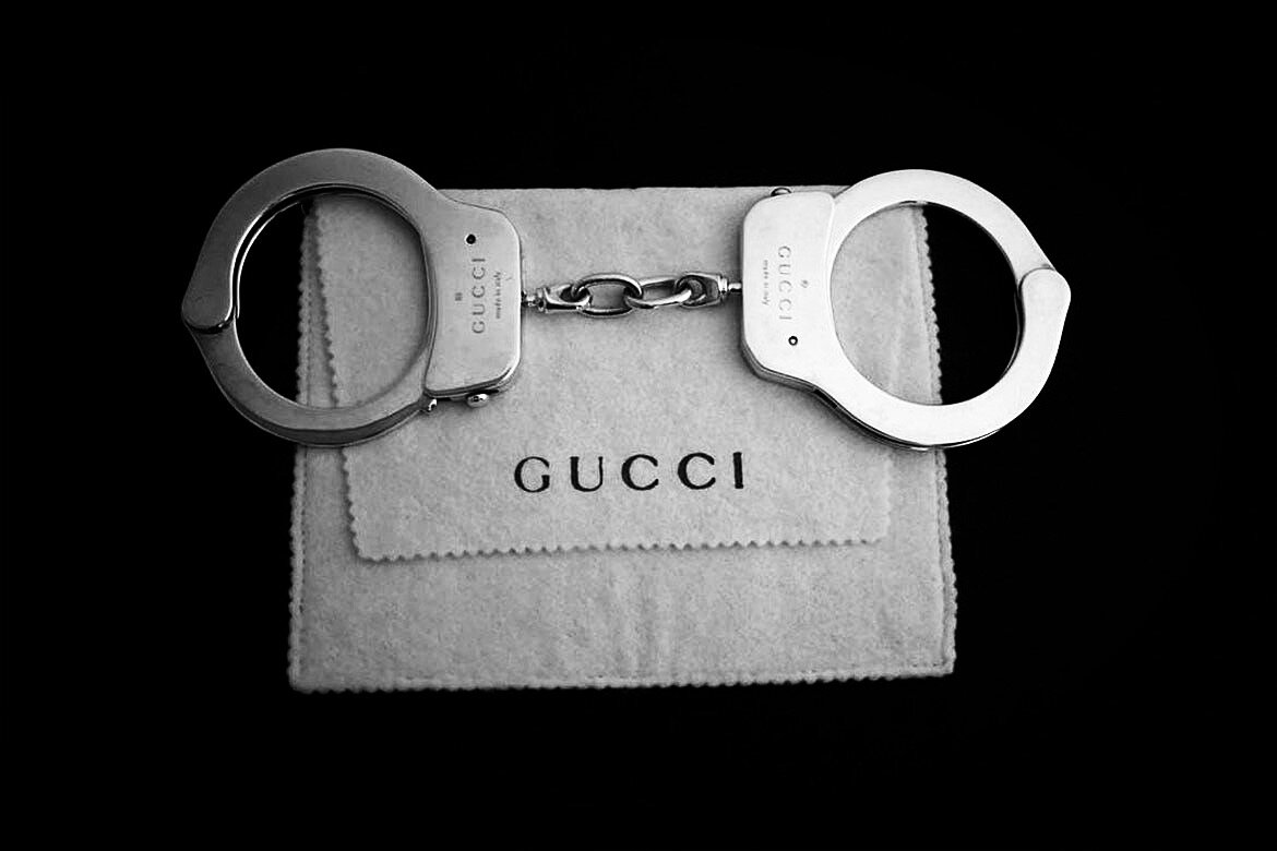 Серебряные наручники Gucci