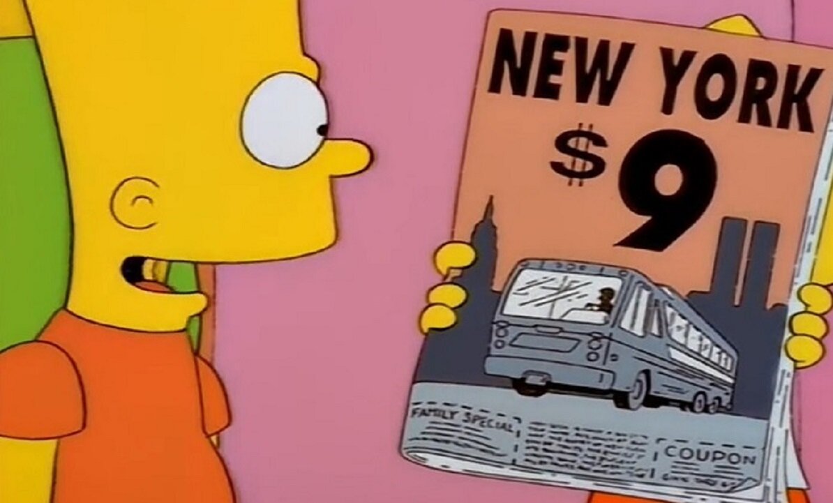 Кадр из 1 серии 9 сезона "Симпсонов"