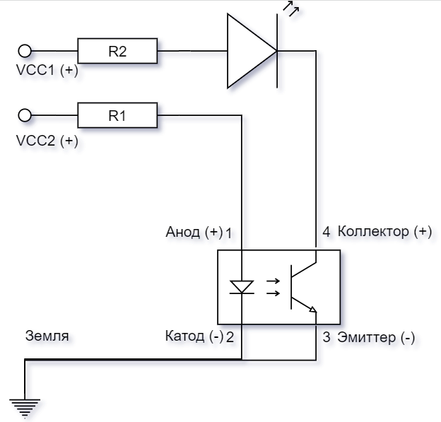 Подключение оптопары PC817