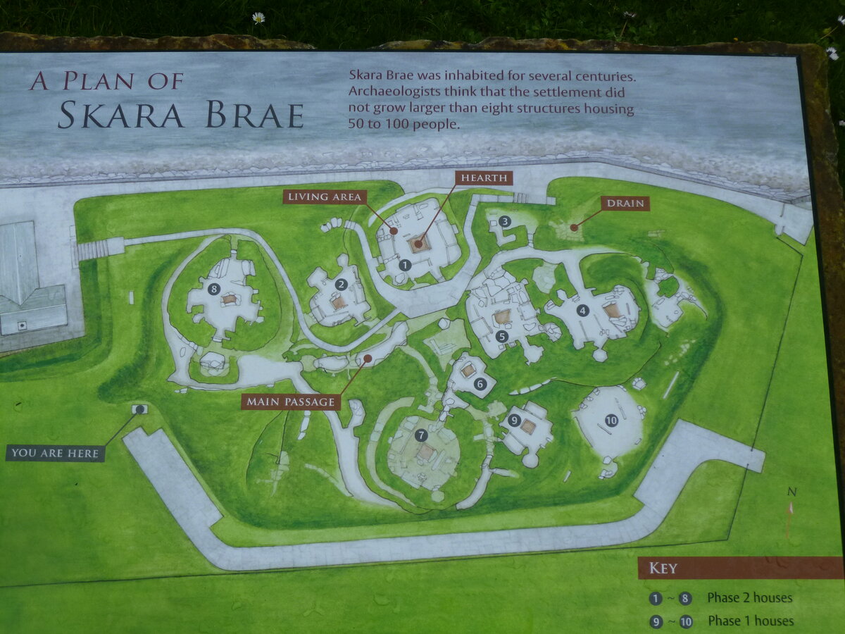 Карта поселения Скара-Брей