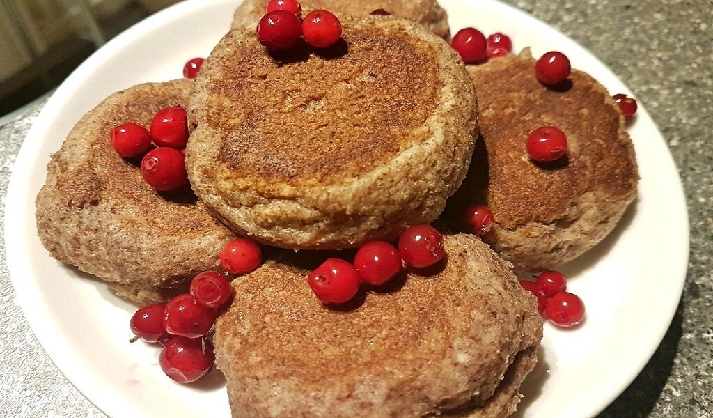 Оладья из льняной муки и какао