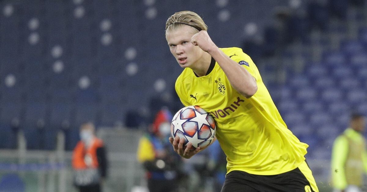 Холанд, с только что очередным забитым мячом