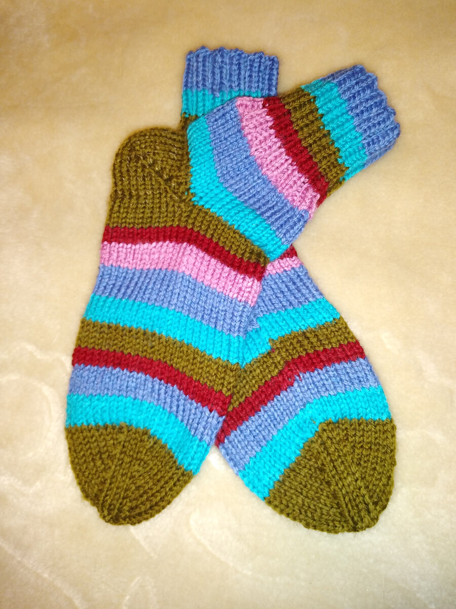 Фото автора. Полосатые носки