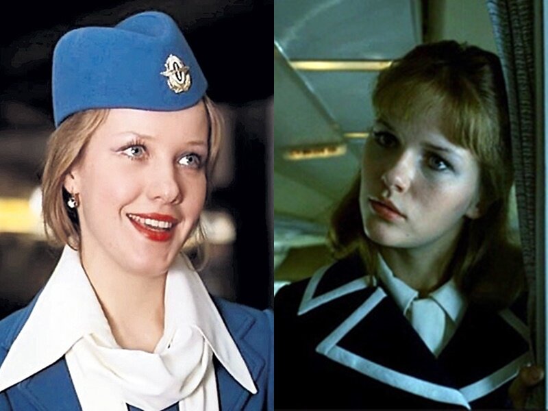 Елена Проклова в фильме «Мимино» (1977) и Александра Яковлева в фильме «Экипаж» (1979)