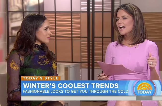 Меган Маркл надела прозрачное черное платье Erdem во время выступления в январе 2016 года на NBC Today