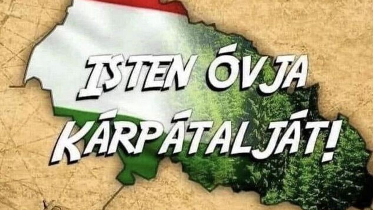    Карта Закарпатской области, половина которой окрашена в цвета венгерского флага© Фото : Mukachevo.net