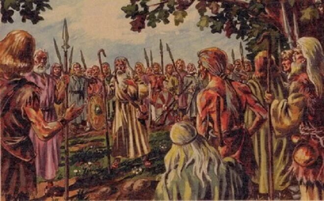 Ильменские славяне на капище.