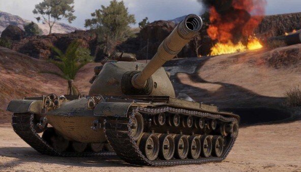 ✅ Добрый вечер братишка!                     T54 Heavy Tank оснащён «всего лишь» 120-мм орудием, но вполне способен постоять за себя в противостоянии с более крупным калибром. Впечатляющий разовый урон в 450 ед. говорит нам, что размер в данном случае не имеет значения, а 240 мм бронепробития подкрепляют этот тезис. Подберитесь к противнику поближе, чтобы компенсировать высокий разброс, и наблюдайте, как тают его очки прочности.Самая яркая особенность орудия нового танка — это склонение на целых 12°, что сразу выводит машину в топ среди «одноклассников». При игре «от рельефа» этот американский забияка будет в своей стихии, используя любой бугорок в качестве эффективного укрытия.Сведение за 2,8 с и невысокая скорость поворота башни не позволяют стрелять «с вертухи», так что лучше заехать позицию, опустить пушку и ждать, когда в прицеле появится противник.