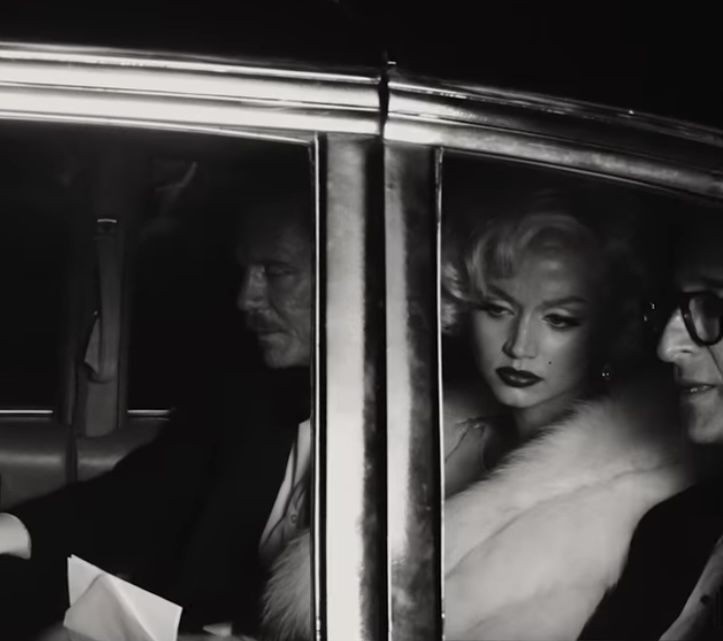 Ана де Армас, кадр из фильма "Блондинка". Источник: Pinterest