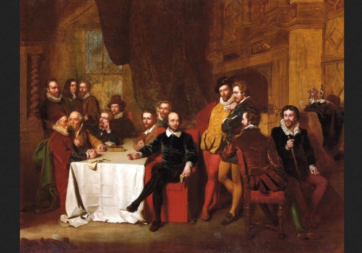 Джон Фейд. "Шекспир и его друзья в таверне «Русалка»", 1851 год.