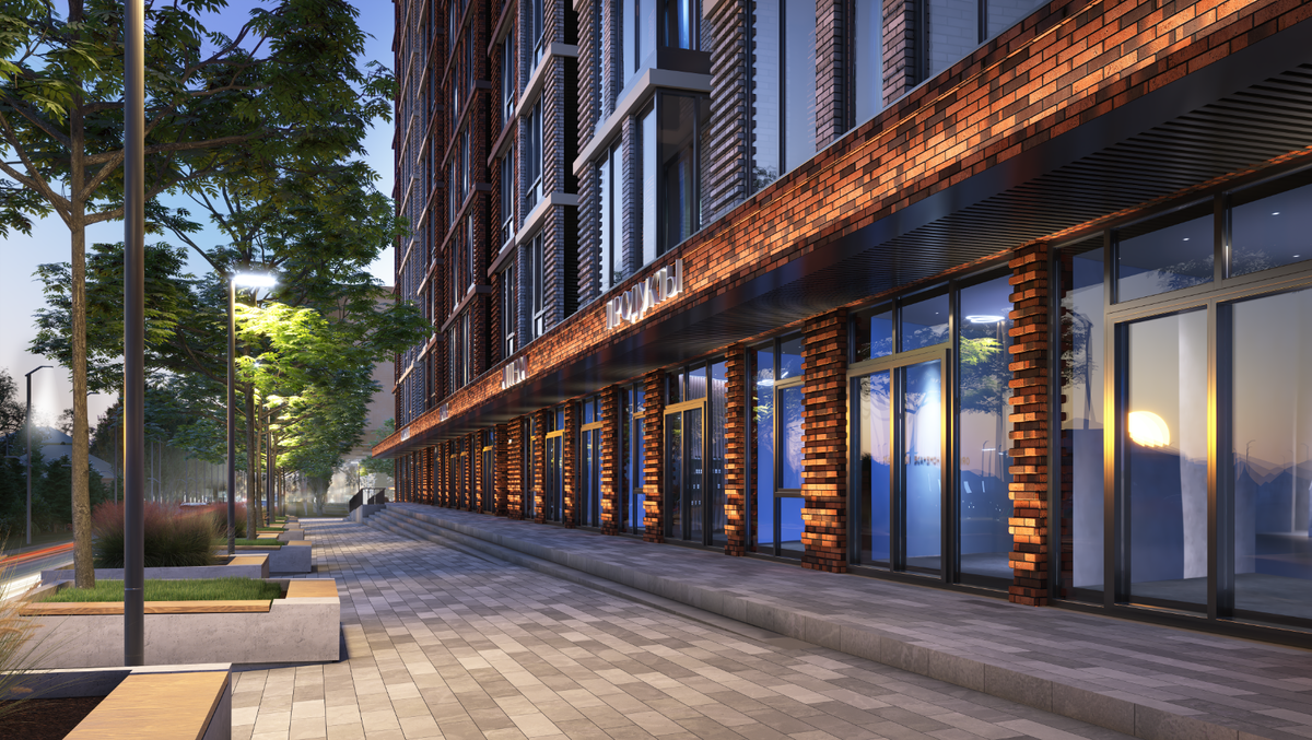 Обилие коммерческих помещений на первом этаже