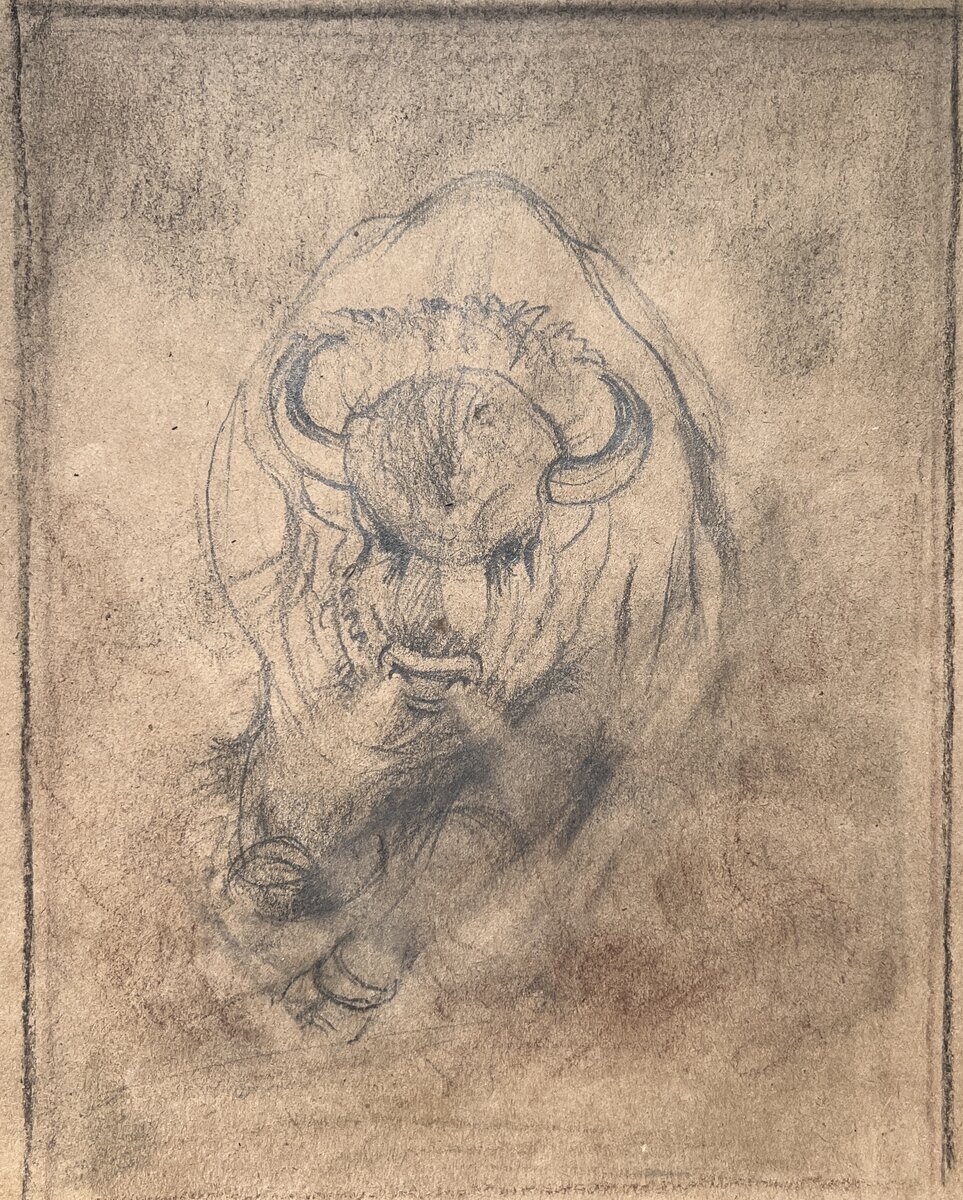 Эскиз к картине «Зубр»