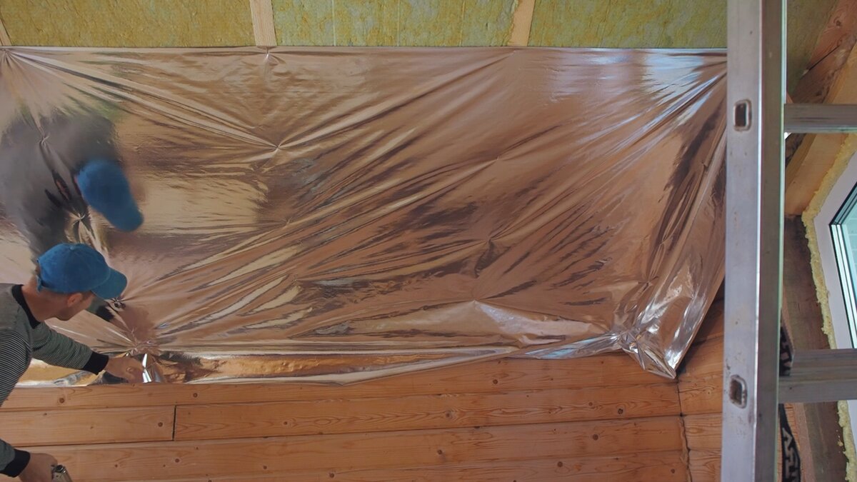 Первый ряд пароизоляции